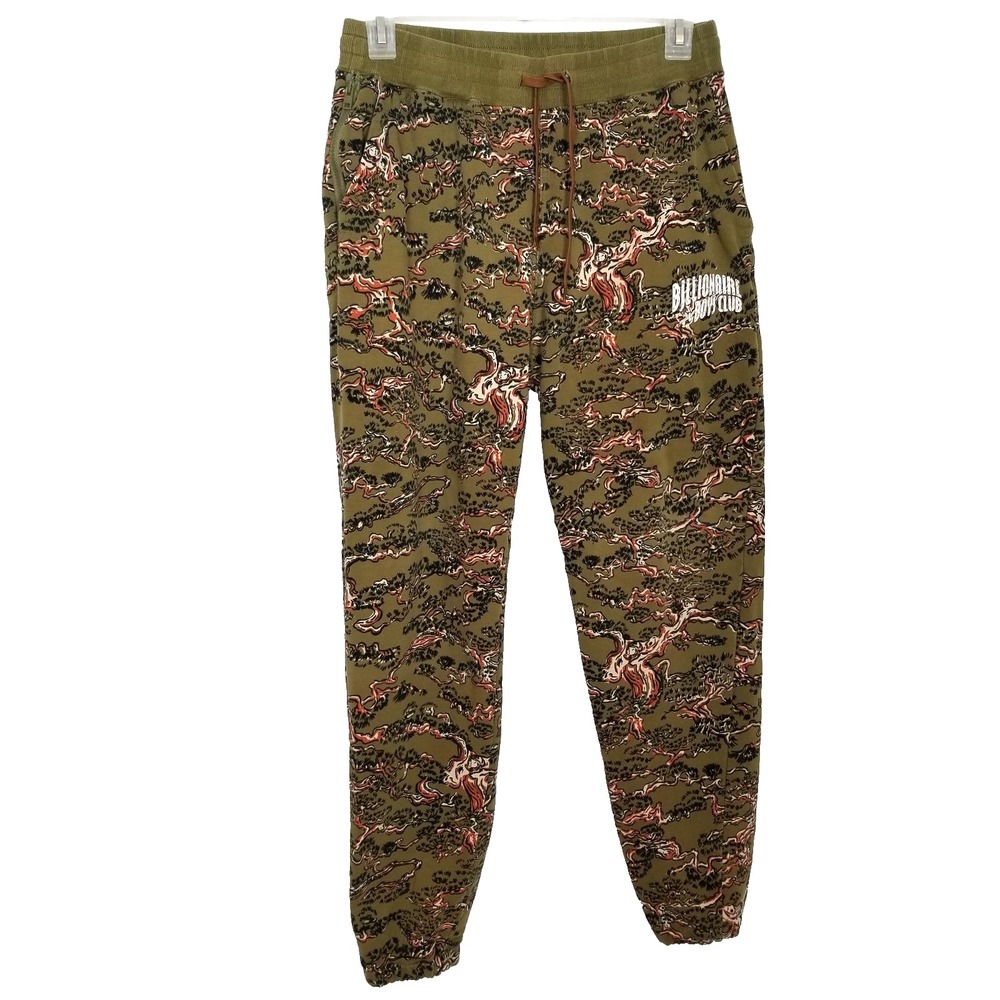 Billionaire Boys Club BB Camo Sweatpant Men Sz L Olive Drab All-over print Logo